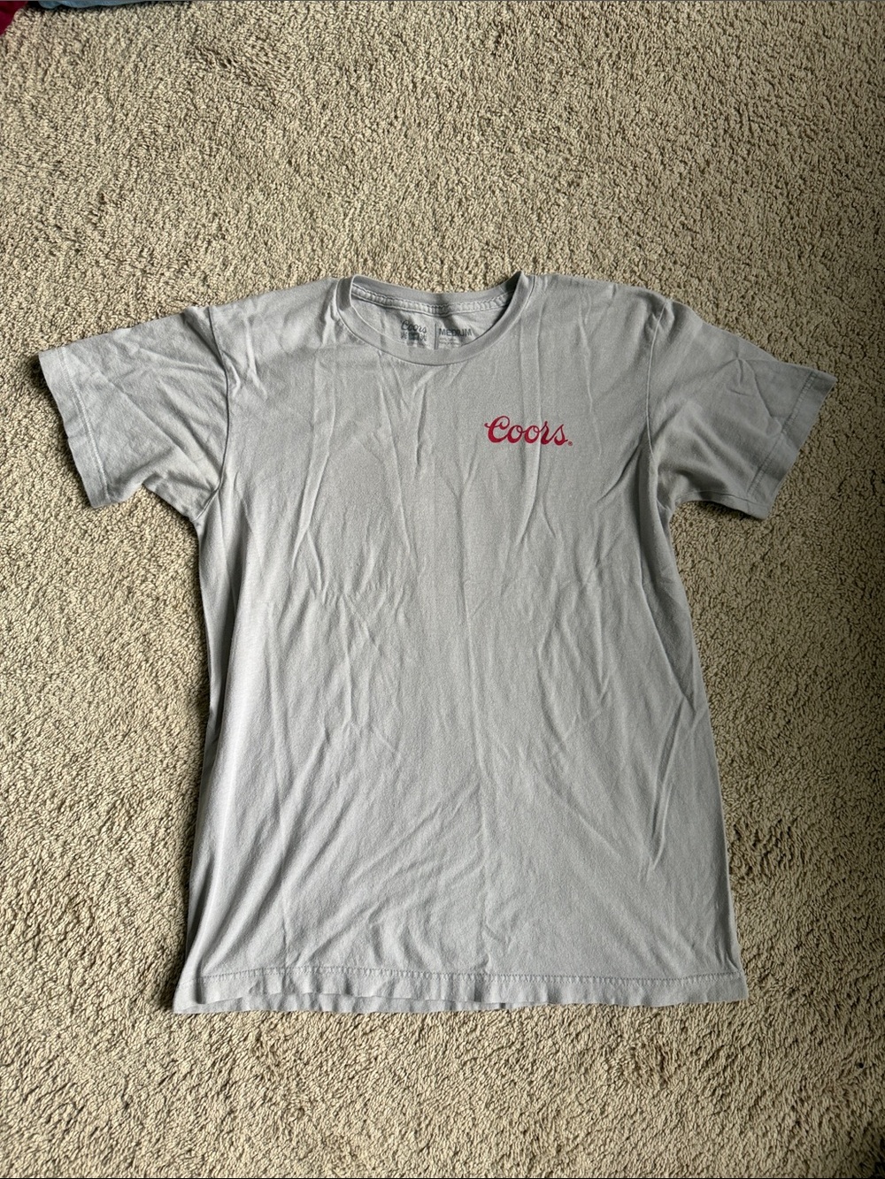 Coors Men's Light Gray Short Sleeve Logo Tee - Classic Crew